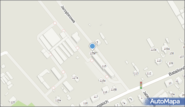 Szczecin, Batalionów Chłopskich, 115a, mapa Szczecina