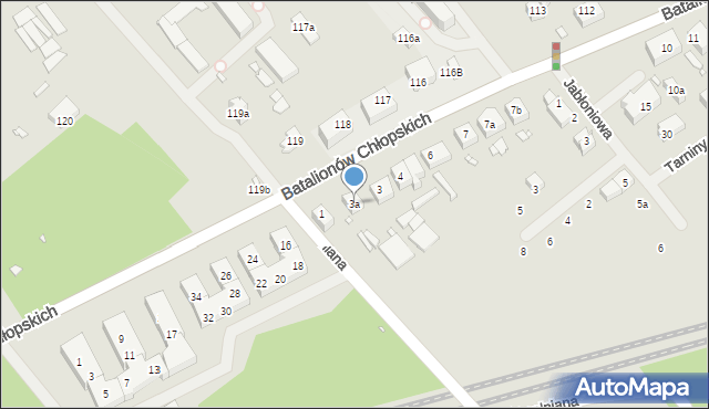 Szczecin, Batalionów Chłopskich, 3a, mapa Szczecina