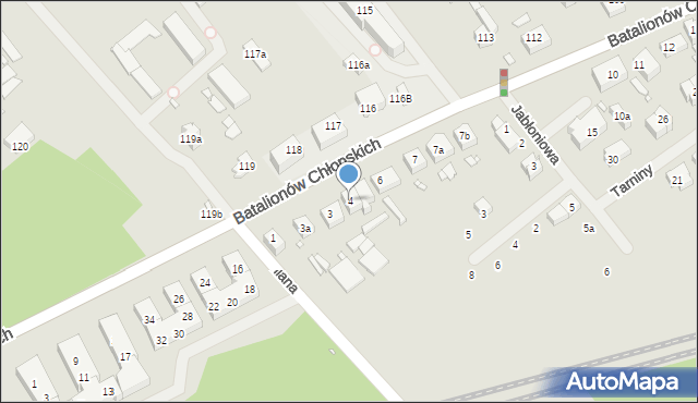 Szczecin, Batalionów Chłopskich, 4, mapa Szczecina