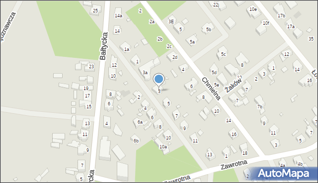 Szczecin, Balladyny, 3, mapa Szczecina