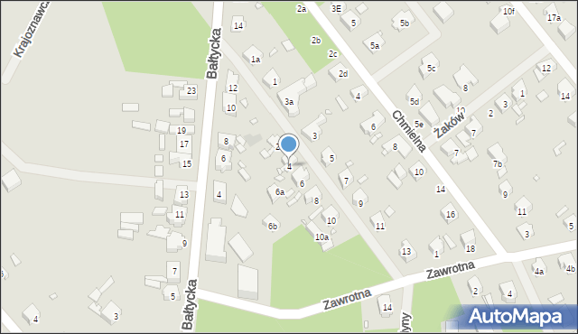 Szczecin, Balladyny, 4, mapa Szczecina