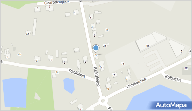 Szczecin, Balińskiego Karola, 2c, mapa Szczecina