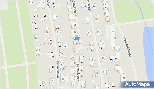 Szczecin, Babińskiego Leona, 35, mapa Szczecina