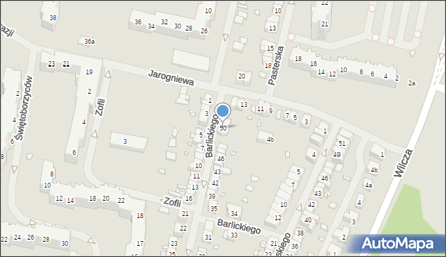 Szczecin, Barlickiego Norberta, 50, mapa Szczecina