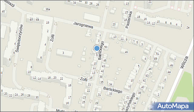 Szczecin, Barlickiego Norberta, 7, mapa Szczecina