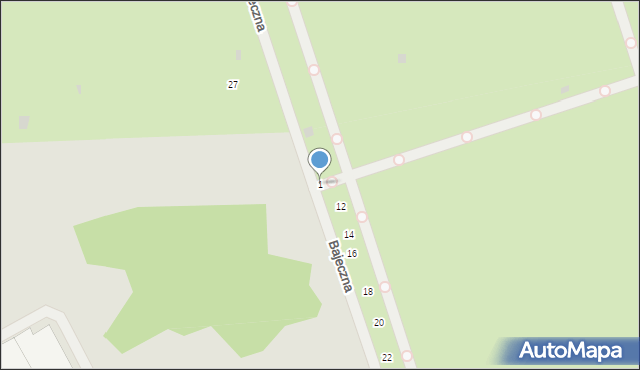 Szczecin, Bajeczna, 1, mapa Szczecina