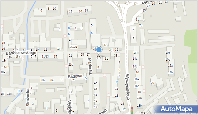 Szczecinek, Bartoszewskiego-Wira, 27a, mapa Szczecinek