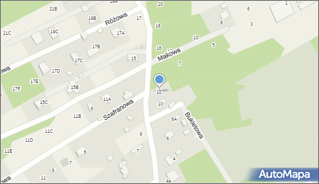 Szczęsne, Barwna, 12, mapa Szczęsne