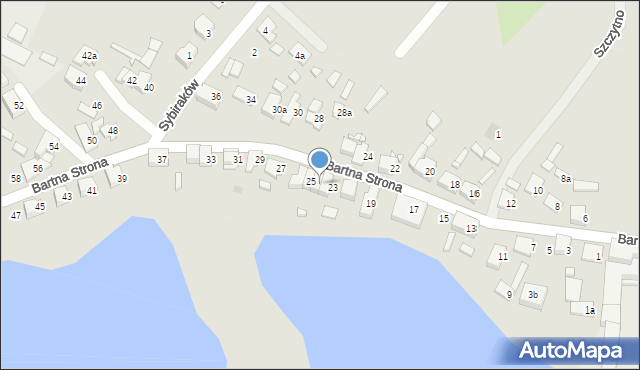 Szczytno, Bartna Strona, 23a, mapa Szczytno