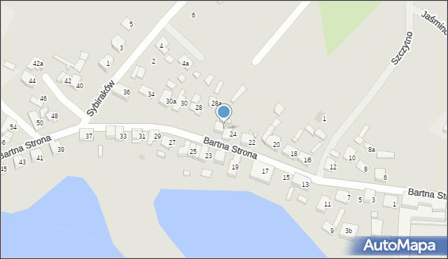 Szczytno, Bartna Strona, 26, mapa Szczytno