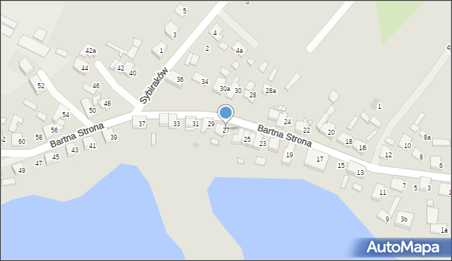 Szczytno, Bartna Strona, 27, mapa Szczytno