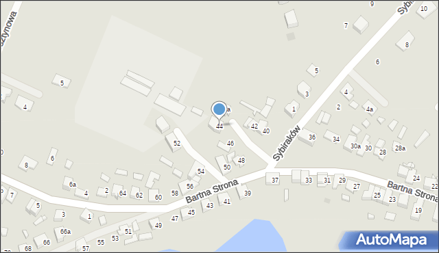 Szczytno, Bartna Strona, 44, mapa Szczytno