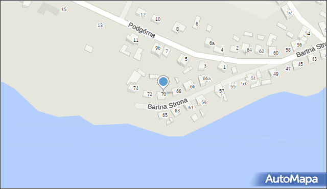 Szczytno, Bartna Strona, 70, mapa Szczytno