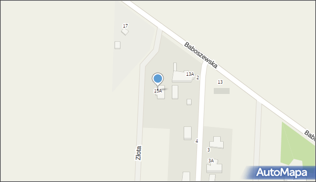 Szerominek, Baboszewska, 15A, mapa Szerominek