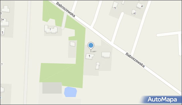Szerominek, Baboszewska, 5a, mapa Szerominek