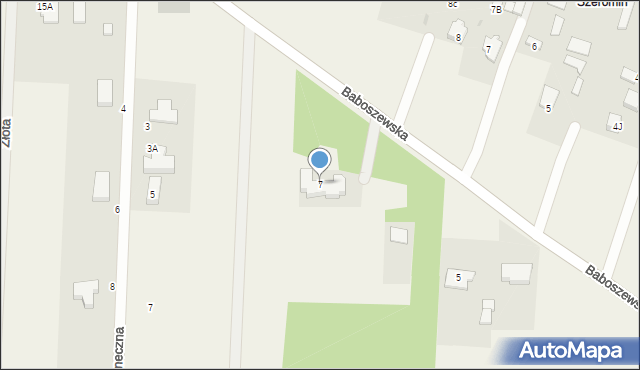 Szerominek, Baboszewska, 7, mapa Szerominek