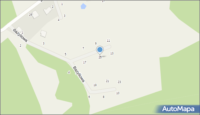 Szklana Góra, Bazyliowa, 15, mapa Szklana Góra