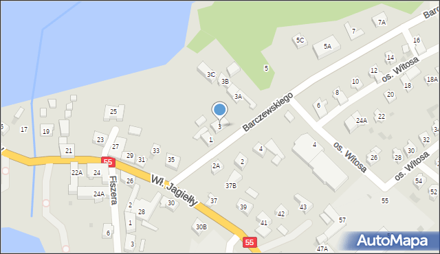 Sztum, Barczewskiego, 3, mapa Sztum