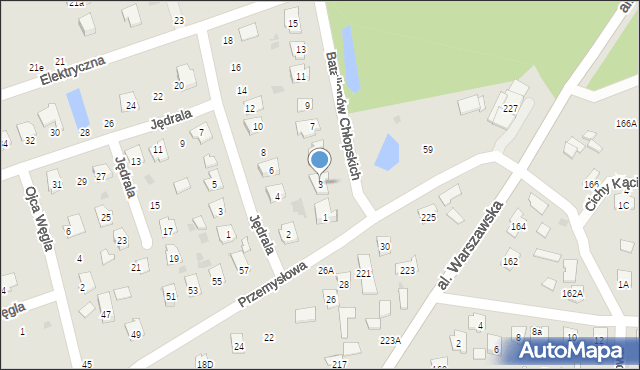 Tarnobrzeg, Batalionów Chłopskich, 3, mapa Tarnobrzegu