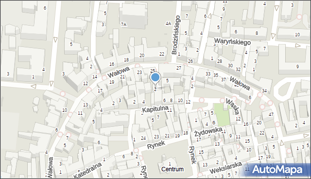 Tarnów, Basztowa, 2, mapa Tarnów