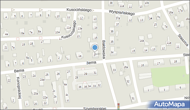 Tczew, Bałdowska, 17, mapa Tczew