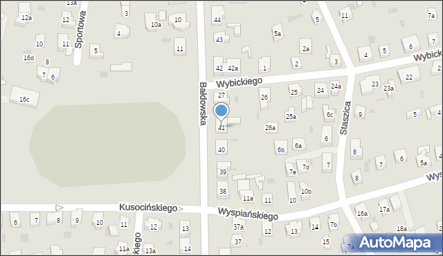 Tczew, Bałdowska, 41, mapa Tczew