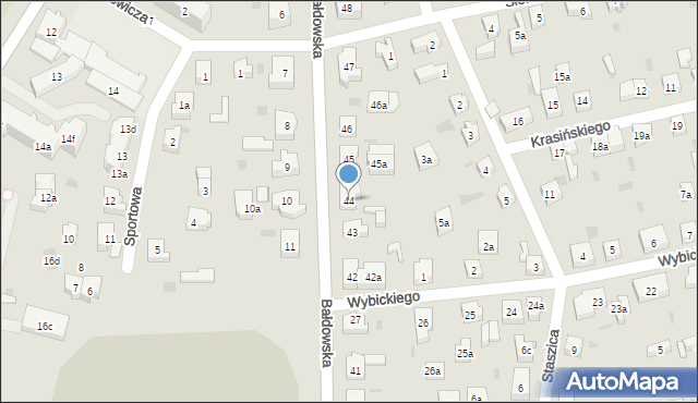 Tczew, Bałdowska, 44, mapa Tczew