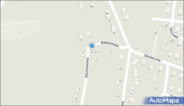 Tłuszcz, Bażantowa, 7, mapa Tłuszcz