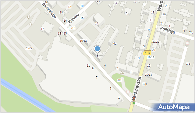 Tomaszów Mazowiecki, Barlickiego Norberta, 8, mapa Tomaszów Mazowiecki