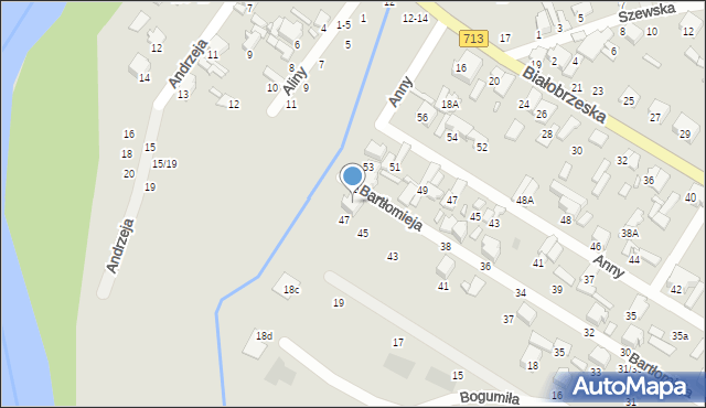 Tomaszów Mazowiecki, Bartłomieja, 45/47, mapa Tomaszów Mazowiecki