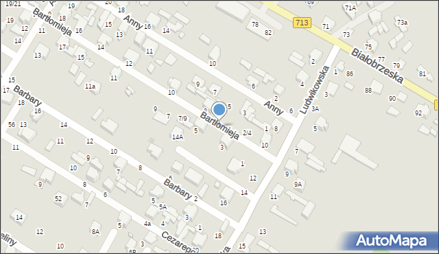 Tomaszów Mazowiecki, Bartłomieja, 6, mapa Tomaszów Mazowiecki