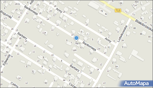Tomaszów Mazowiecki, Bartłomieja, 7/9, mapa Tomaszów Mazowiecki