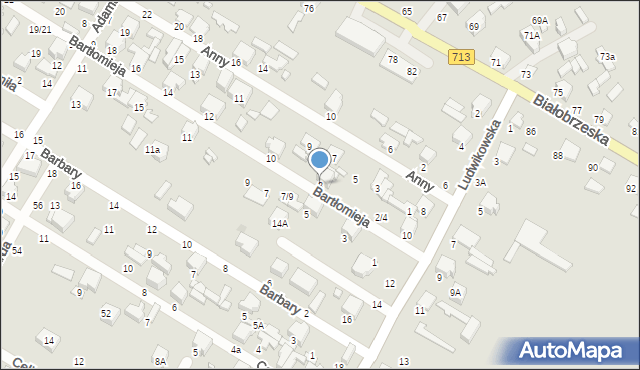 Tomaszów Mazowiecki, Bartłomieja, 8, mapa Tomaszów Mazowiecki