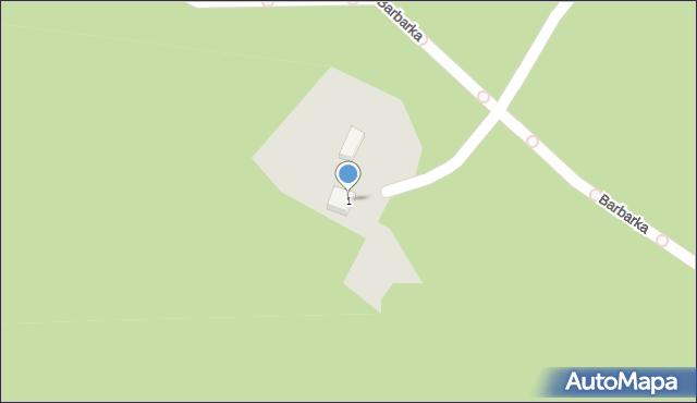 Toruń, Barbarka, 1, mapa Torunia