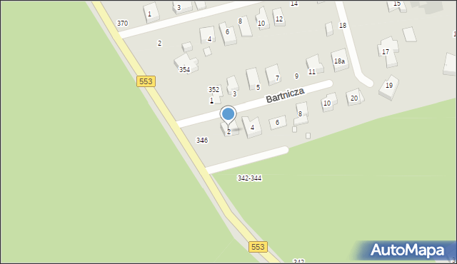 Toruń, Bartnicza, 2, mapa Torunia