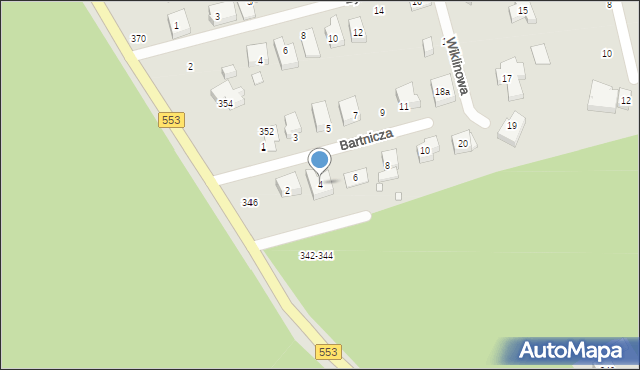 Toruń, Bartnicza, 4, mapa Torunia