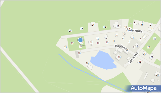 Tuczno, Bagienna, 16, mapa Tuczno