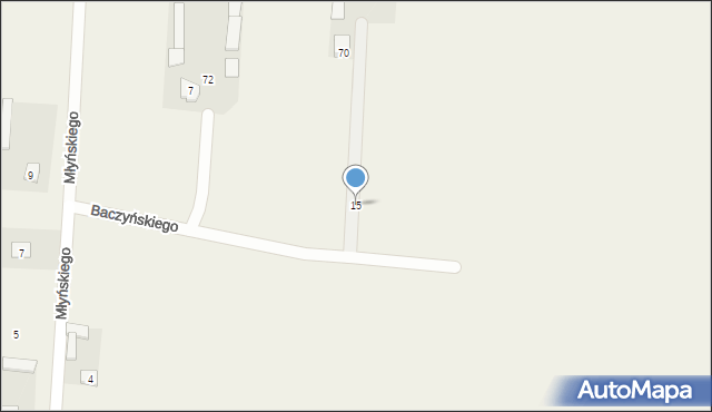 Tuł, Baczyńskiego Krzysztofa Kamila, 15, mapa Tuł