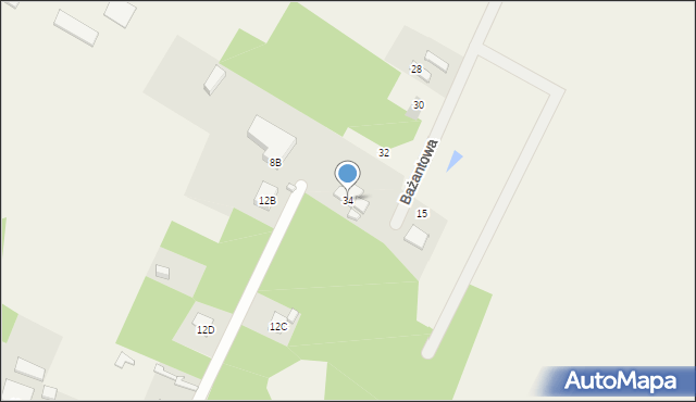 Tumlin-Zacisze, Bażantowa, 34, mapa Tumlin-Zacisze