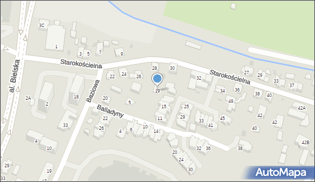 Tychy, Balladyny, 19, mapa Tychów