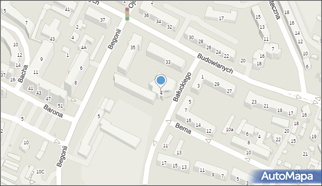 Tychy, Bałuckiego Michała, 4, mapa Tychów