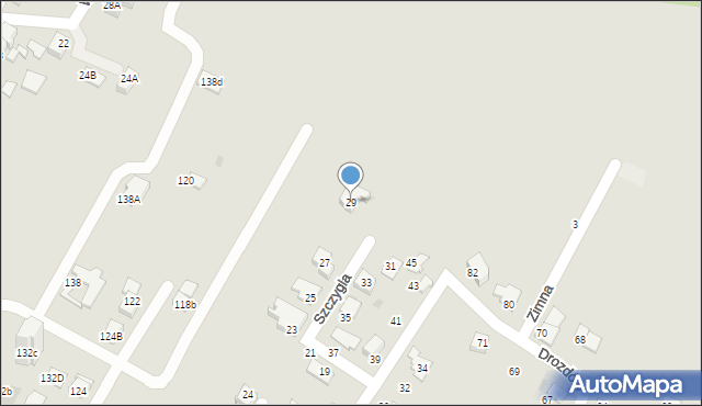 Tychy, Bażancia, 29, mapa Tychów