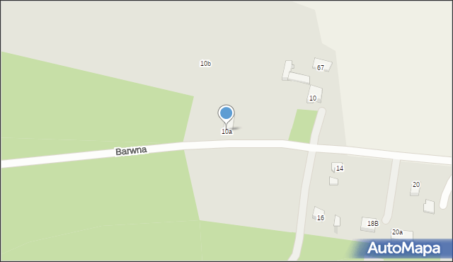 Tychy, Barwna, 10a, mapa Tychów