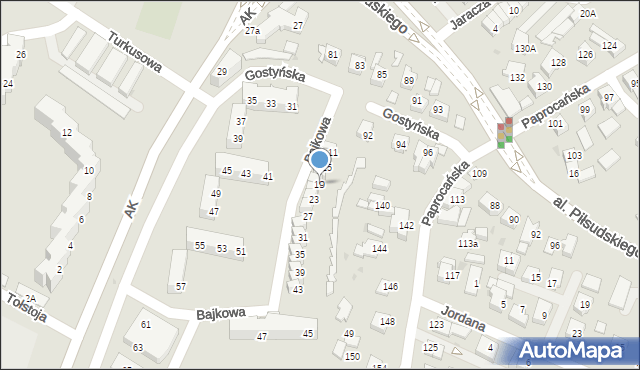 Tychy, Bajkowa, 19, mapa Tychów