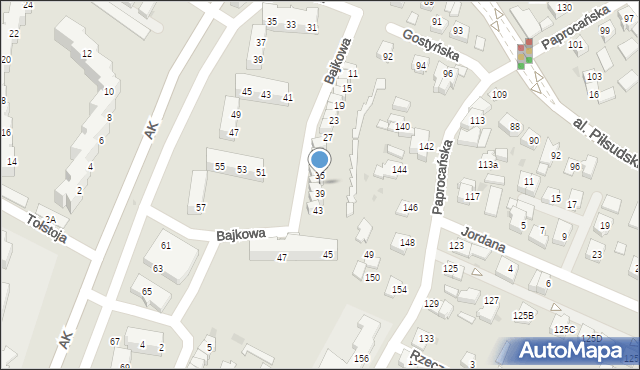 Tychy, Bajkowa, 37, mapa Tychów