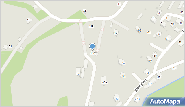 Ustroń, Bażantów, 13A, mapa Ustroń