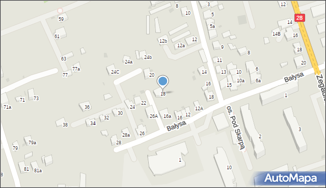 Wadowice, Bałysa Wincentego, 18, mapa Wadowice