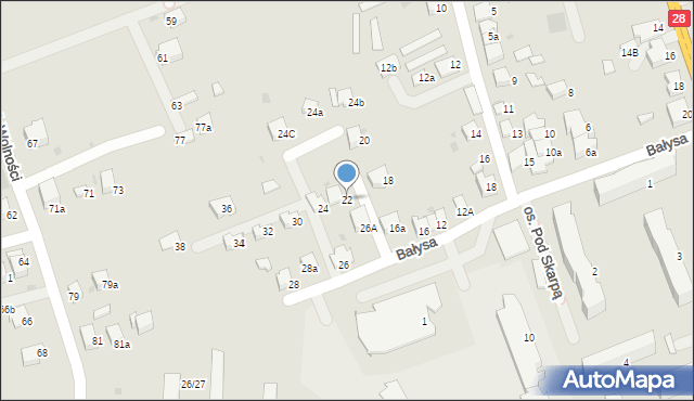 Wadowice, Bałysa Wincentego, 22, mapa Wadowice