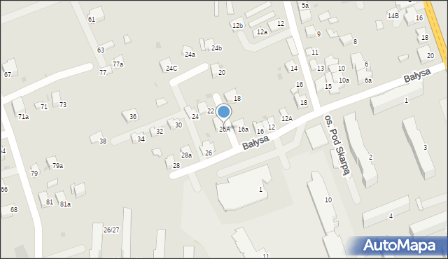 Wadowice, Bałysa Wincentego, 26A, mapa Wadowice