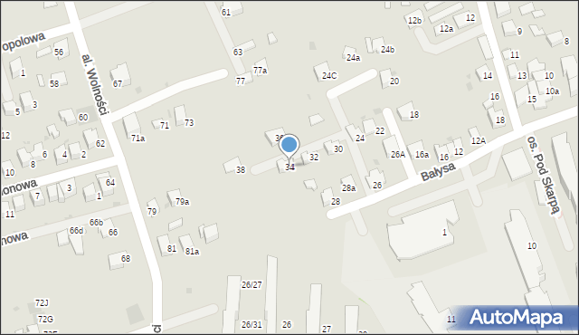 Wadowice, Bałysa Wincentego, 34, mapa Wadowice